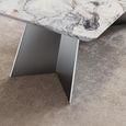 Taurus Dining Table - Beige Marble - Dark Grey Base - Sizes Available