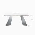 Taurus Dining Table - Beige Marble - Dark Grey Base - Sizes Available
