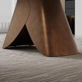 Enterprise Dining Table - Grey Marble - Brass Base - Sizes Available