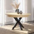 Arizona Extending Dining Table - with Anthracite Black Spider Legs - Round - Oak - Variation Available