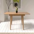 Jenson Oak Extending Dining Table - Square - 2-4 Seater - 80cm-110cm