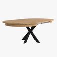 Arizona Extending Dining Table - with Anthracite Black Spider Legs - Round - Oak - Variation Available