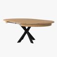 Arizona Extending Dining Table - with Anthracite Black Spider Legs - Round - Oak - Variation Available