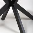 Manhattan Dining Table - Grey - 6 Seater - 180cm - Black Spider Legs Base