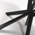Manhattan Dining Table - Grey - 6 Seater - 180cm - Black Spider Legs Base