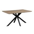 Manhattan Dining Table - Oak - 4 Seater - 140cm - Black Spider Legs Base