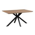 Manhattan Dining Table - Walnut - 4 Seater - 140cm - Black Spider Legs Base