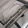 Manhattan Extending Dining Table - Grey - 4-6 Seater - 120cm-160cm - Oval - Black Spider Legs Base