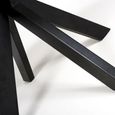 Manhattan Extending Dining Table - Oak - 4-6 Seater - 120cm-160cm - Oval - Black Spider Legs Base