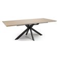 Manhattan Extending Dining Table - Oak - 6-8 Seater - 180cm-220cm - Black Spider Legs Base