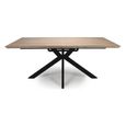 Manhattan Extending Dining Table - Walnut - 6-8 Seater - 180cm-220cm - Black Spider Legs Base