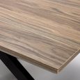Manhattan Extending Dining Table - Walnut - 6-8 Seater - 180cm-220cm - Black Spider Legs Base