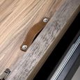 Manhattan Extending Dining Table - Walnut - 6-8 Seater - 180cm-220cm - Black Spider Legs Base