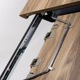 Manhattan Extending Dining Table - Walnut - 6-8 Seater - 180cm-220cm - Black Spider Legs Base
