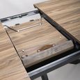 Manhattan Extending Dining Table - Walnut - 6-8 Seater - 180cm-220cm - Black Spider Legs Base