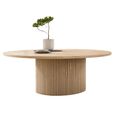 Timo Dining Table - Oval - with Slatted Base - Lacquered Ash - Variation Available