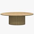 Timo Dining Table - Oval - with Slatted Base - Oiled Oak - Variation Available