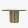 Timo Dining Table - Round - with Slatted Base - Oiled Oak - Variation Available