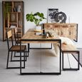 Cosmo Dining Table - 6 Seater - 150cm - Industrial Style - Wooden and Metal