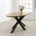 Surrey Dining Table - 6 Seater - 180cm - Oval - Black Star Leg - Solid Mango Wood