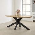Surrey Dining Table - 6 Seater - 180cm - Oval - Black Star Leg - Solid Mango Wood