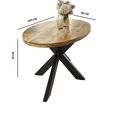 Surrey Dining Table - 6 Seater - 180cm - Oval - Black Star Leg - Solid Mango Wood