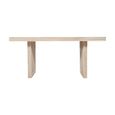 Hudson Dining Table - 6 Seater - 165cm - Ribbed - Mango Wood