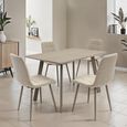 Modena Dining Table - 4 Seater - 120cm -  Melamine - Grey