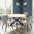 Rialto Dining Table - 4 Seater - 120cm - Round - Travertine