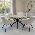 Russo Dining Table - 4 Seater - 120cm - Round - Melamine - Grey
