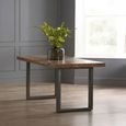 Metropolis Dining Table - 6 Seater - 160cm - Industrial - Solid Wood and Metal