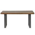 Metropolis Dining Table - 6 Seater - 160cm - Industrial - Solid Wood and Metal