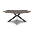 Galaxy Dining Table - Brown Ceramic - 6 Seater - 180cm - Oval