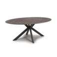 Galaxy Dining Table - Brown Ceramic - 6 Seater - 180cm - Oval