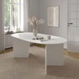Family Dining Table - 8 Seater - 200cm - Oval - White