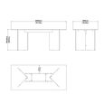 Family Dining Table - 8 Seater - 200cm - Cashmere