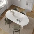 Family Dining Table - 8 Seater - 200cm - Oval - White