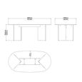 Family Dining Table - 8 Seater - 200cm - Oval - White