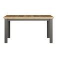 Pontypool Dining Table - 6-8 Seater - 150cm-200cm - Extending - Dark Grey and Light Oak