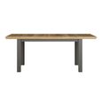 Pontypool Dining Table - 6-8 Seater - 150cm-200cm - Extending - Dark Grey and Light Oak