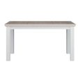 Pontypool Dining Table - 6-8 Seater - 150cm-200cm - Extending - White and Riva Oak