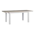 Pontypool Dining Table - 6-8 Seater - 150cm-200cm - Extending - White and Riva Oak