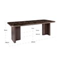Almundi Dining Table - 230cm - 10 Seater - Double Pedestal - Chocolate Brown - Ceramic