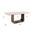 Maxfield Dining Table - 200cm - 8 Seater - Beige - Ceramic