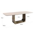 Maxfield Dining Table - 230cm - 10 Seater - Beige - Ceramic