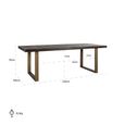 Luxor Brushed Brass Ribbed 8 Seater Dining Table