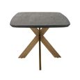 Cambon Dark Oak and Brass 12 Seater Dining Table with Spider Legs