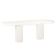 Bloomstone White Lime Plaster 12 Seater Pedestal Dining Table