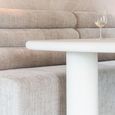 Bloomstone White Lime Plaster 8 Seater Pedestal Dining Table