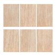 Fictus Travertine Beige 6 Seater Round Pedestal Dining Table